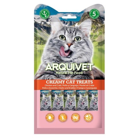 Arquivet ARQUIVET Kremowa przekąska z kurczakiem i krabem 5X14 g Arquivet ARQUIVET Kremowa przekąska z kurczakiem i krabem 5X14 g