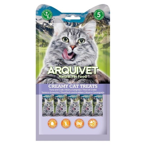 Arquivet ARQUIVET Kremowa przekąska z tuńczykiem i krabem 5X14 g Arquivet ARQUIVET Kremowa przekąska z tuńczykiem i krabem 5X14 g
