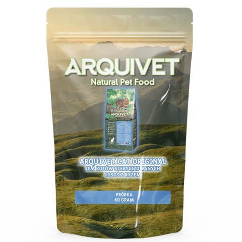 Arquivet PRÓBKA ARQUIVET CAT Original dla kotów sterylizowanych łosoś z ryżem 60 g Arquivet PRÓBKA ARQUIVET CAT Original dla kotów sterylizowanych łosoś z ryżem 60 g
