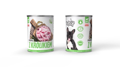 Tuf Tuf TUF TUF [Zestaw] Mokra karma dla psa z królikiem 400g x 12szt.
