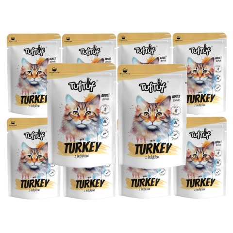 Tuf Tuf Tuf Tuf Kot saszetka dla kota z indykiem 10 x 100g Tuf Tuf Tuf Tuf Kot saszetka dla kota z indykiem 10 x 100g