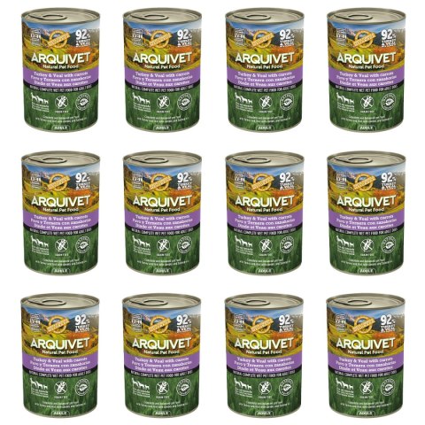 Arquivet Arquivet mokra karma dla psa z indykiem i cielęciną 12x400g Arquivet Arquivet mokra karma dla psa z indykiem i cielęciną 12x400g