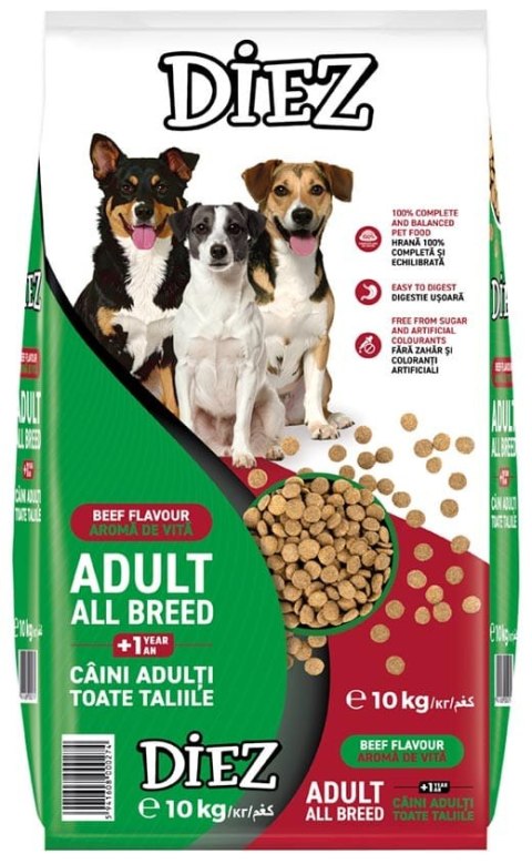 Alconor Diez Karma dla psa o smaku wołowiny 10 kg