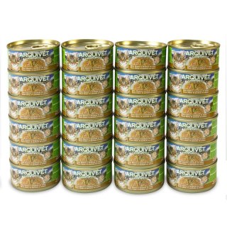 Arquivet Arquivet Puszka dla kota z tuńczykiem i sardelką 24 x 80 g