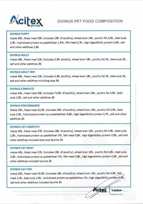 Divinus Divinus Cat Complete dla kotów dorosłych 20kg